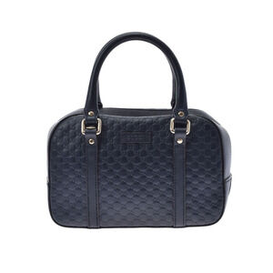 GUCCI Guccissima Navy Blue Leather Handbag